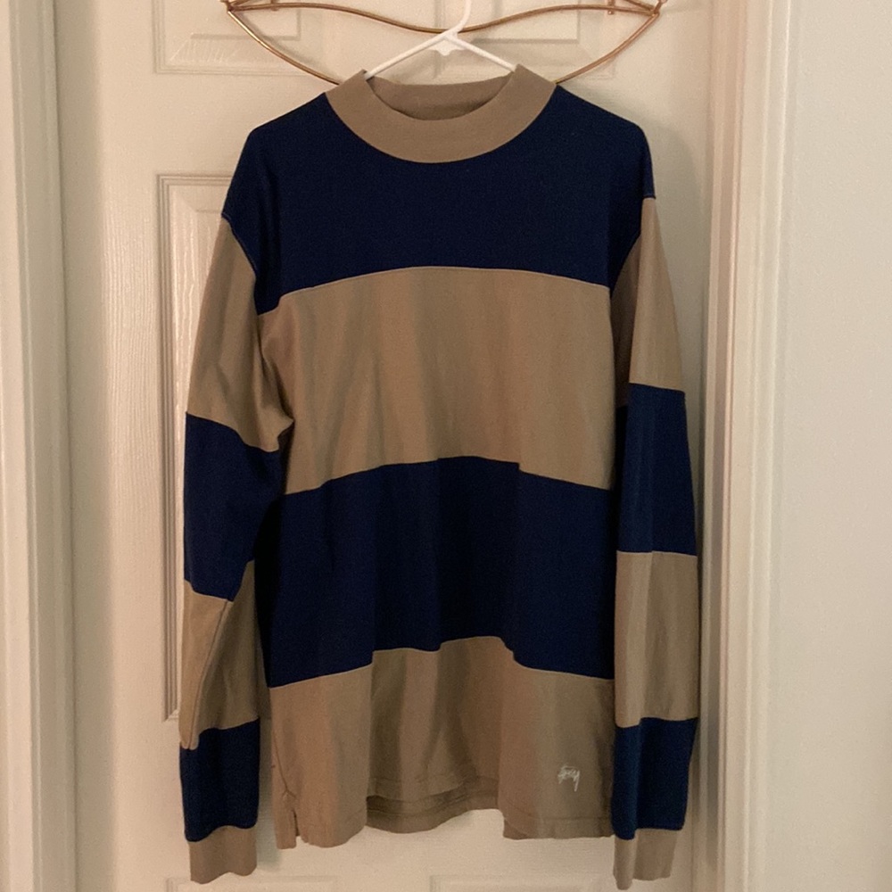 Like new stripes Stussy long-sleeve shirt Men size XL